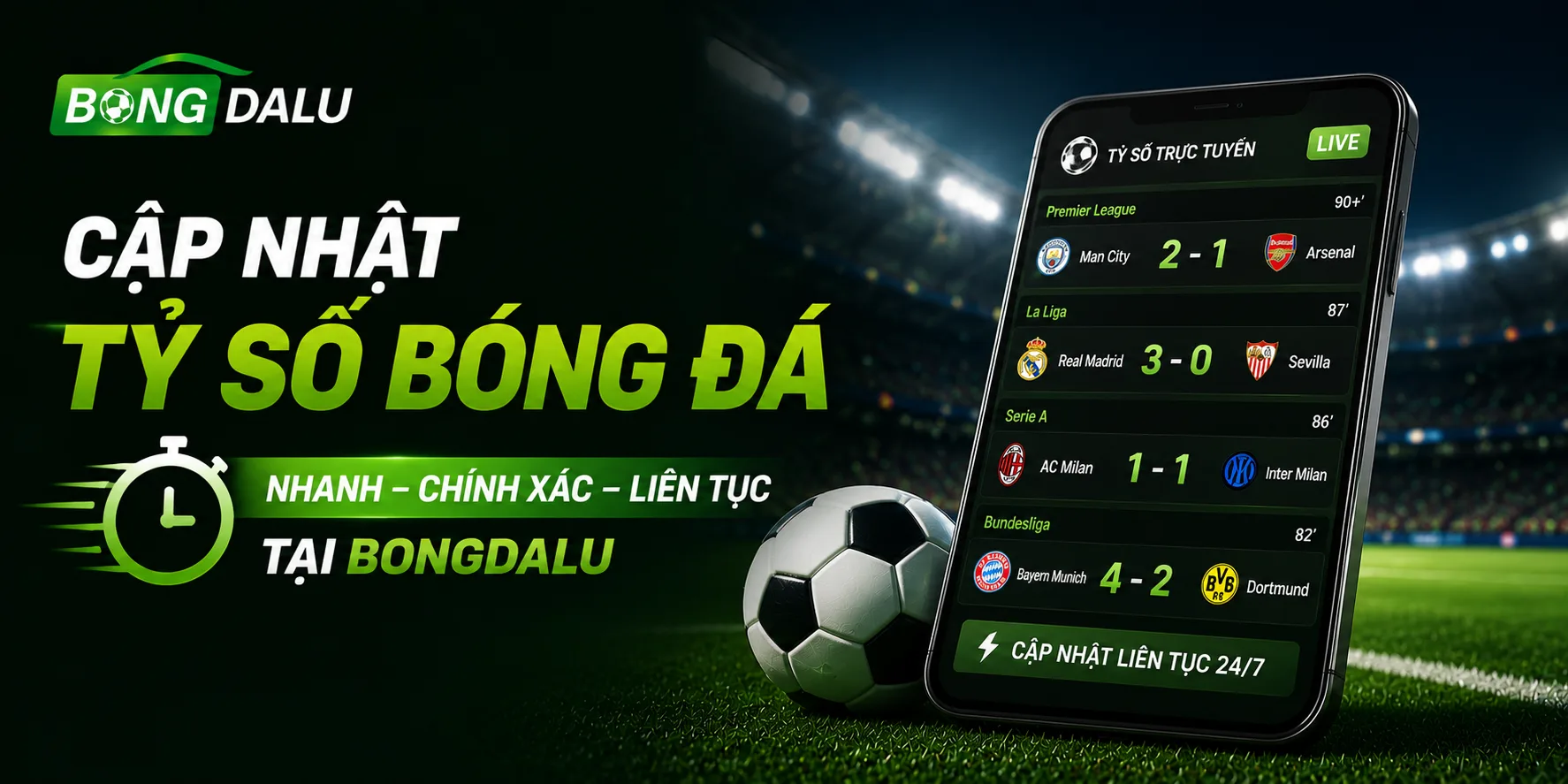 website bongdalu cập nhật tỷ số bóng đá mới nhất