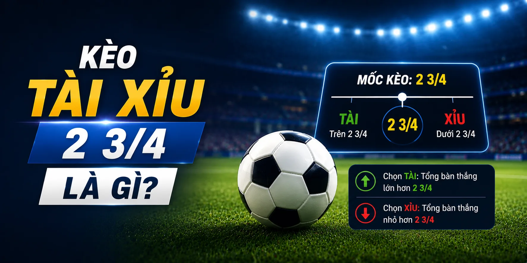 Tìm hiểu về kèo tài xỉu 2 3/4